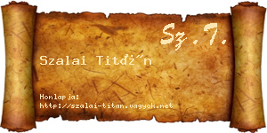 Szalai Titán névjegykártya